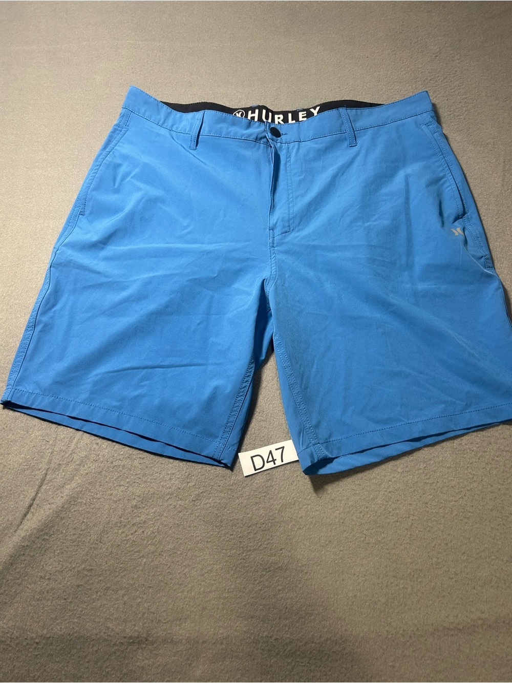 Hurley Men’s Bright Blue Flat Front Shorts